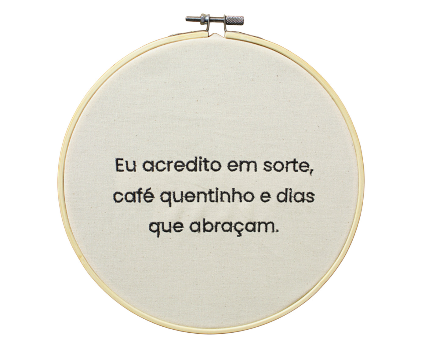Bordado Decorativo "Caf&eacute; Quentinho e Dias que Abra&ccedil;am" - image 0