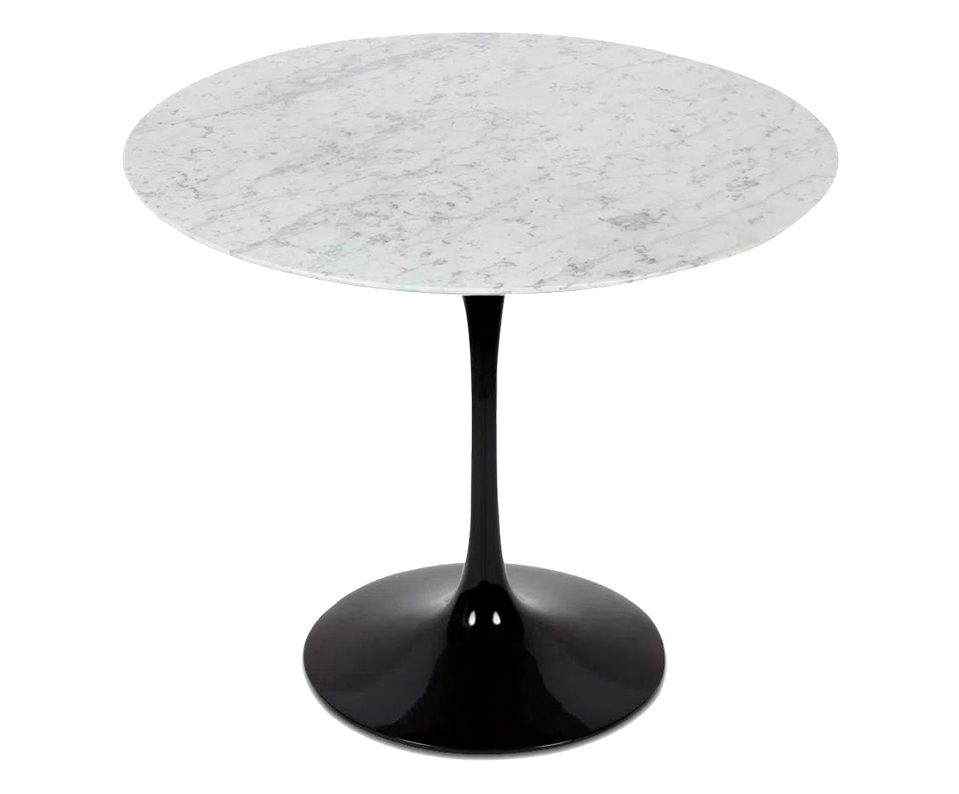 Mesa Saarinen Redonda Carrara Base Preta image number 0