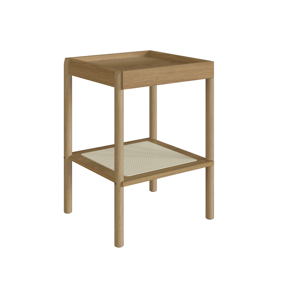 Mesa Lateral Quadrada com Prateleira Tela Oslo Hanover - image 1