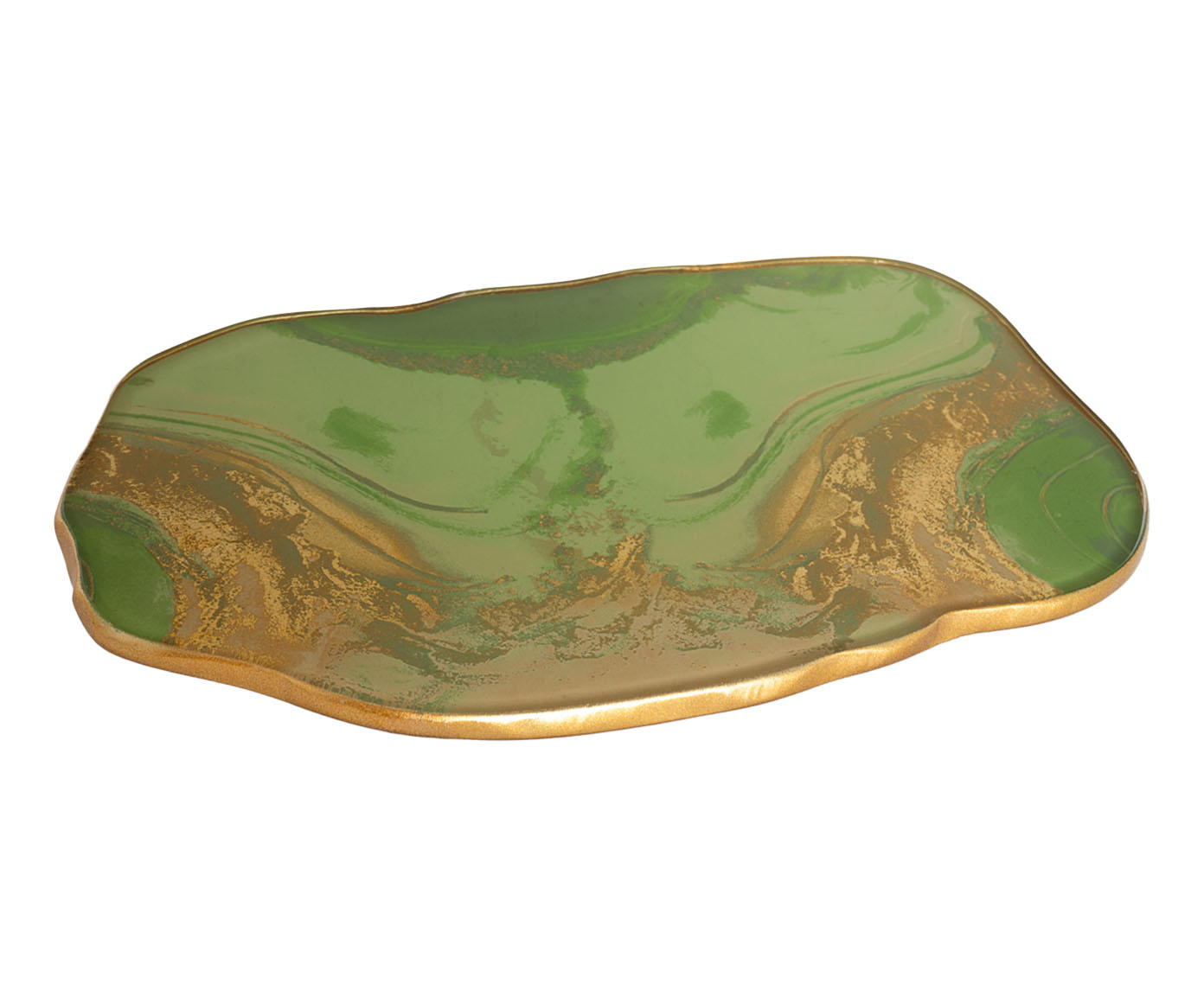 Centro de Mesa Oval M&eacute;dio Stone Quartzo Verde - image 0
