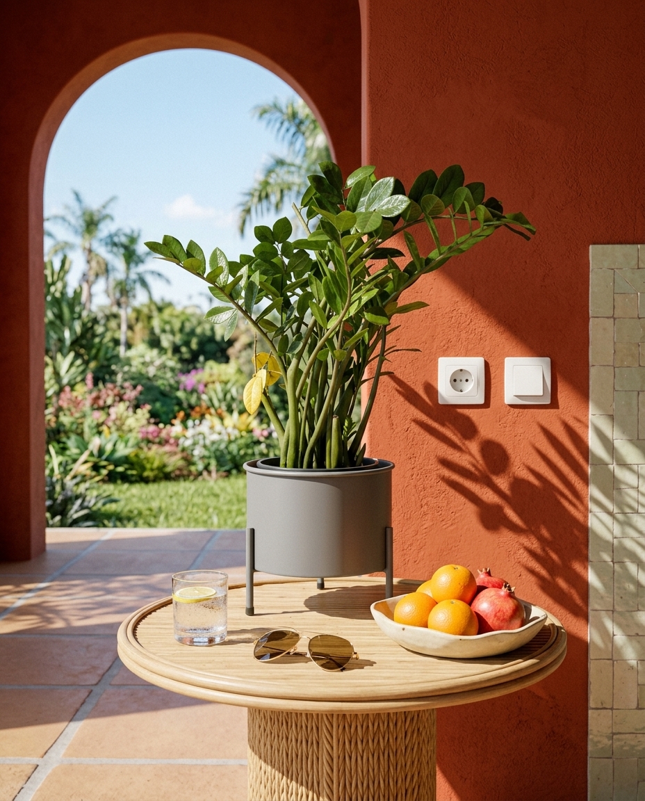 Suporte de Plantas com Vaso Slim Humait&aacute; Cinza - image 1
