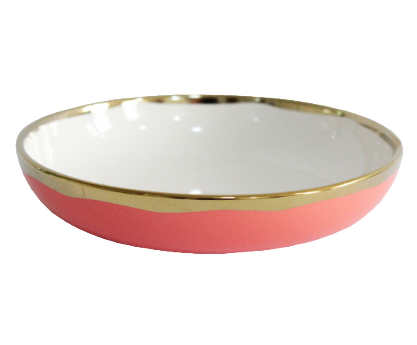 Bowl Rosa com Borda Dourada Summer Gaia image number 0