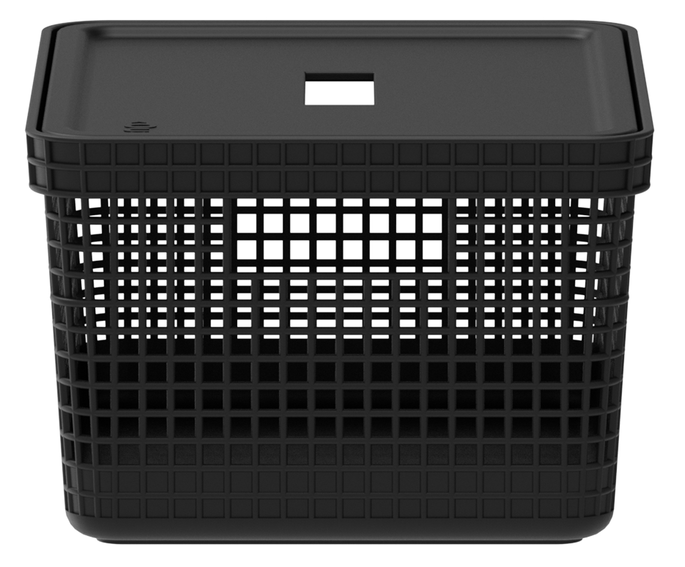 Cesto com Tampa Grid I Preto image number 2