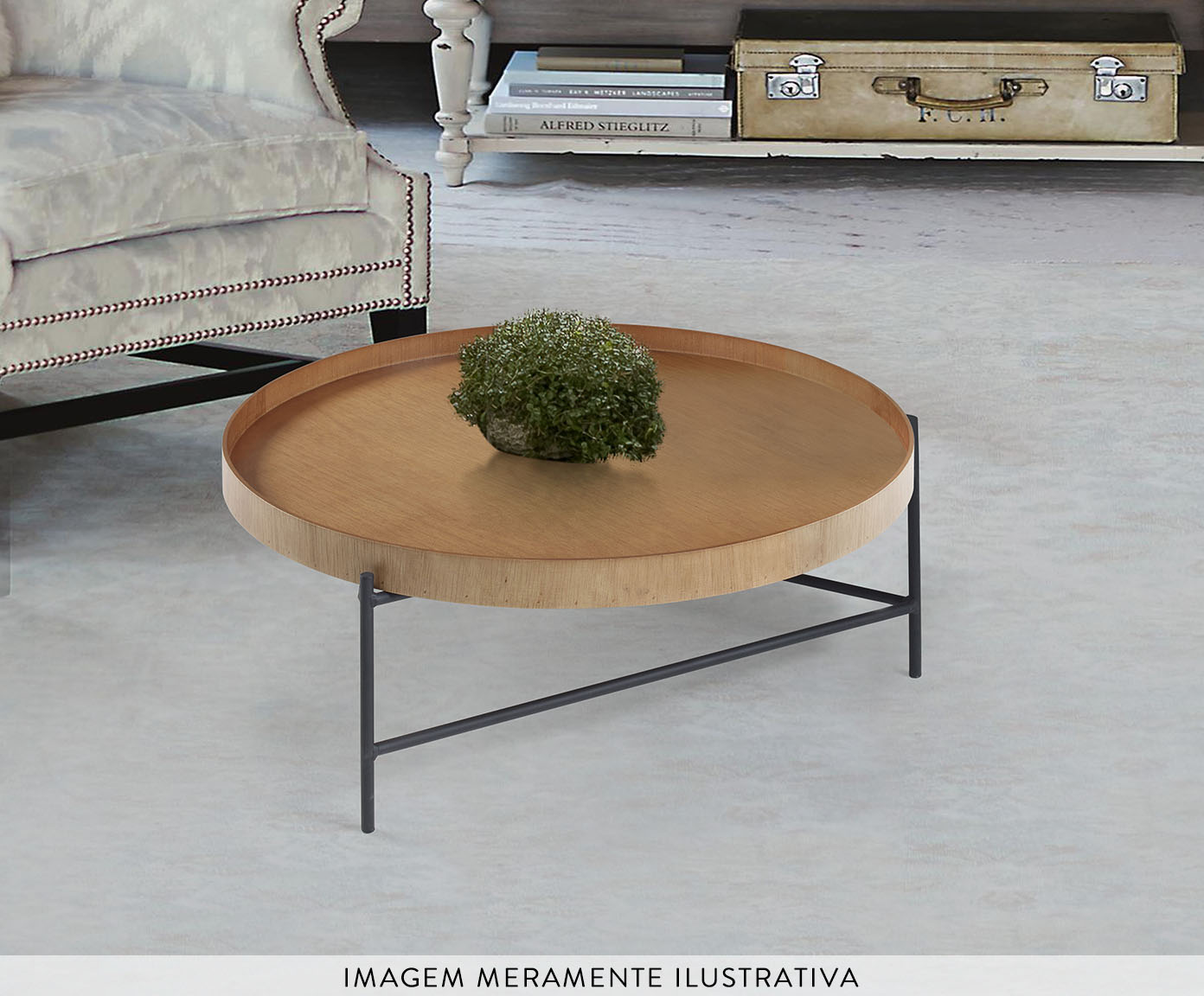 Mesa de Centro Debora Laminado com Base de Metal image number 2