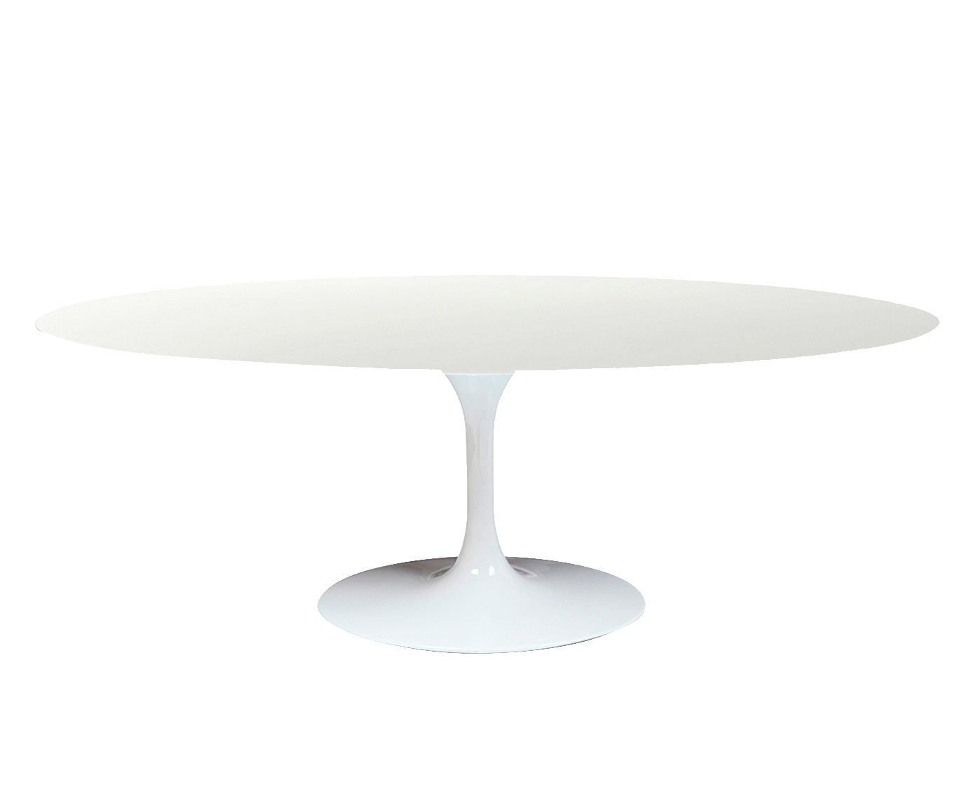 Mesa Saarinen Oval Quartzo com Base Branca image number 4