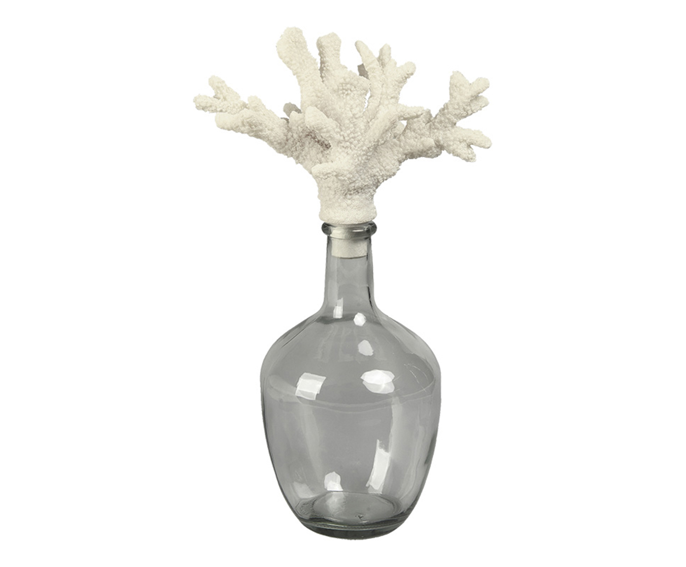 Garrafa Decorativa Corallo Fum&ecirc; e Branco image number 0