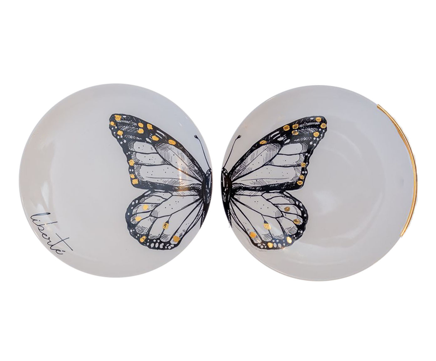 Jogo de Pratos Decorativos em Porcelana Papillon image number 0