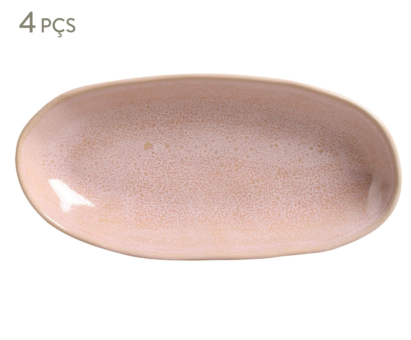 Jogo de Travessas Oval Funda Org&acirc;nico Litchi Rosa image number 0