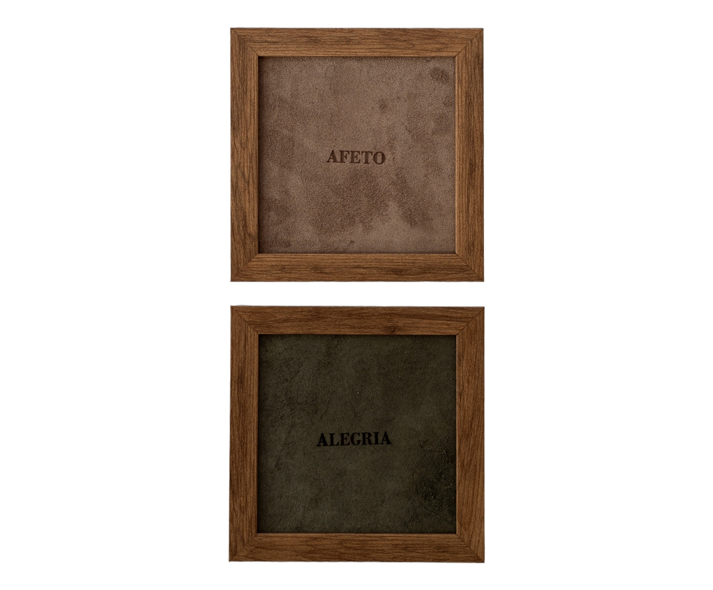 Jogo de Quadros "Afeto e Alegria" Fendi e Verde image number 1
