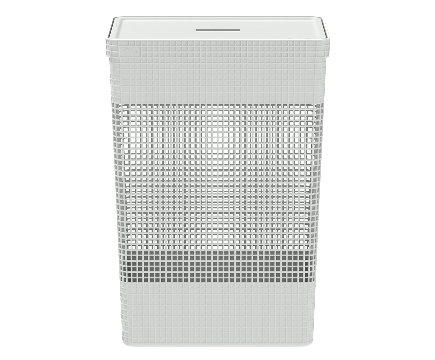 Cesto de Roupas com Tampa Grid Branco - image 0