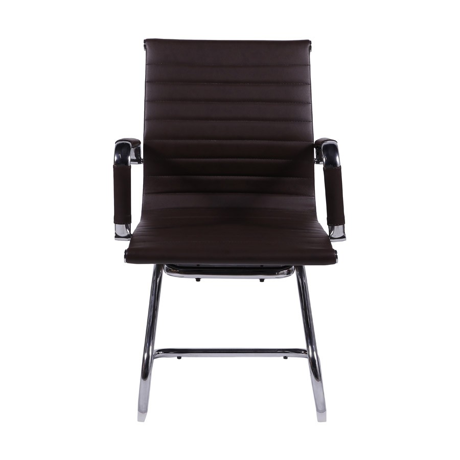 Cadeira Fixa Office Eames Esteirinha Marrom Escuro image number 1
