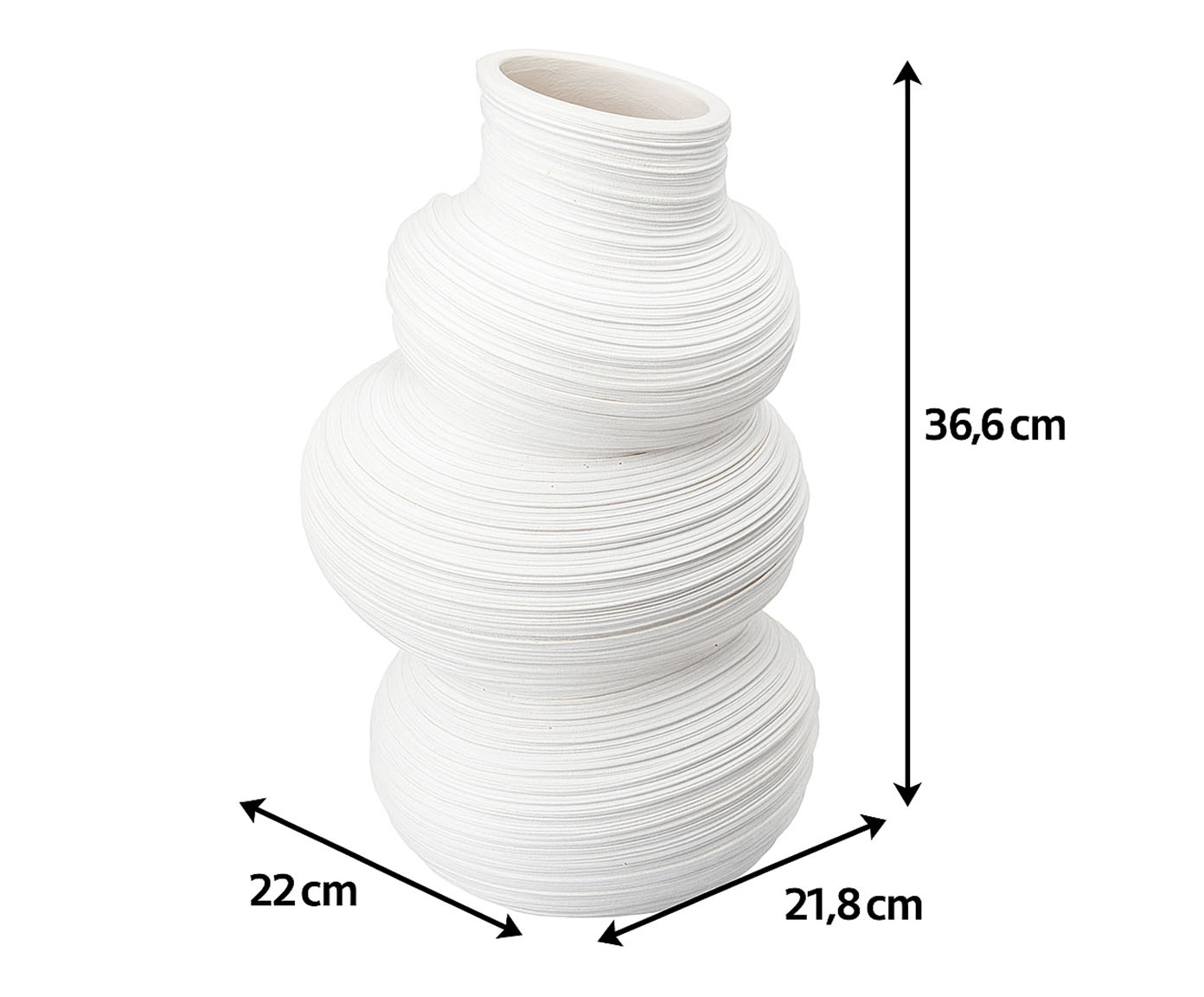 Vaso Cer&ecirc;mico Balls Branco image number 4
