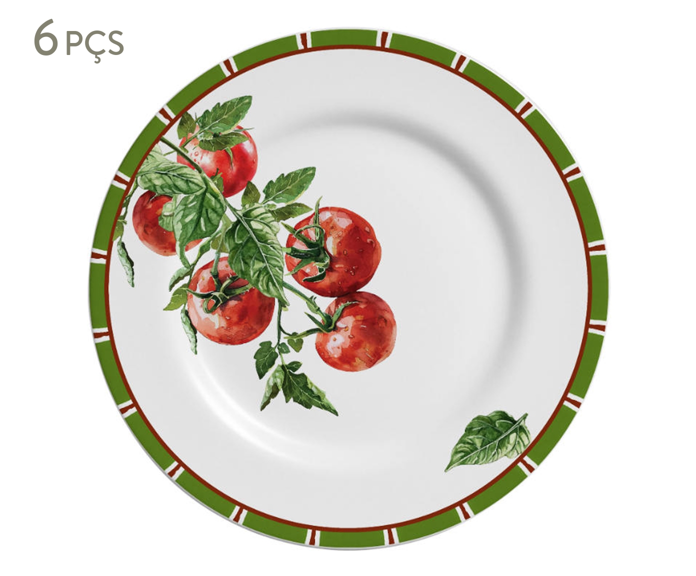 Jogo de Pratos para Sobremesa Pomodoro Vermelho - image 0