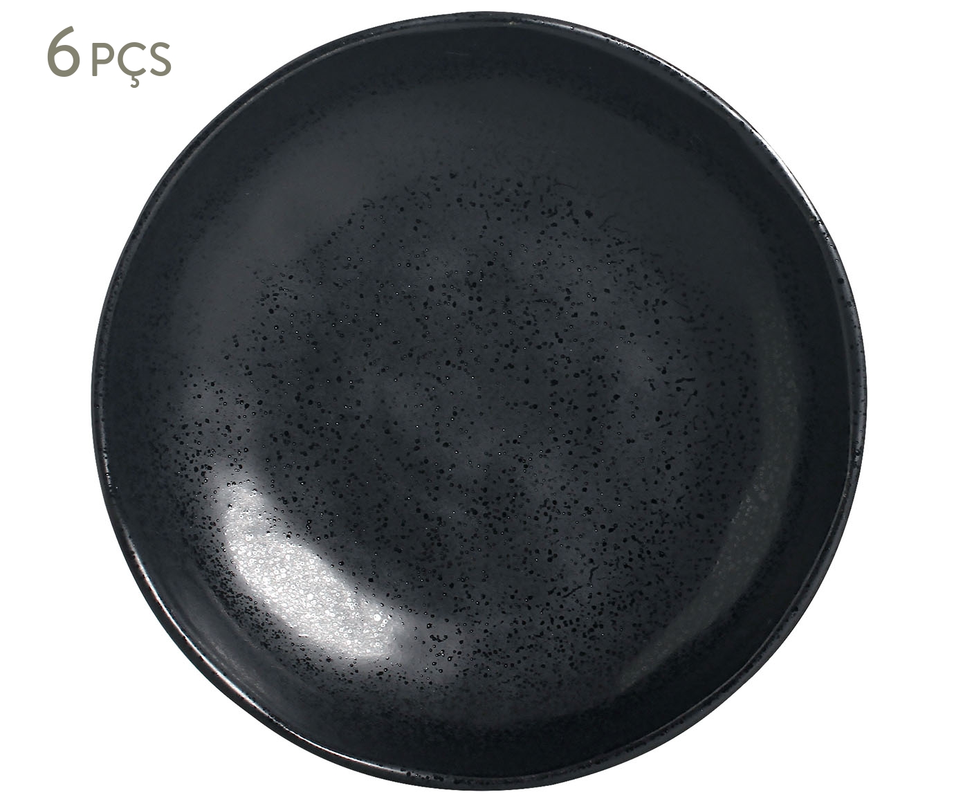 Jogo de Pratos Fundo Bio Eclipse Preto - 22,5cm - image 1