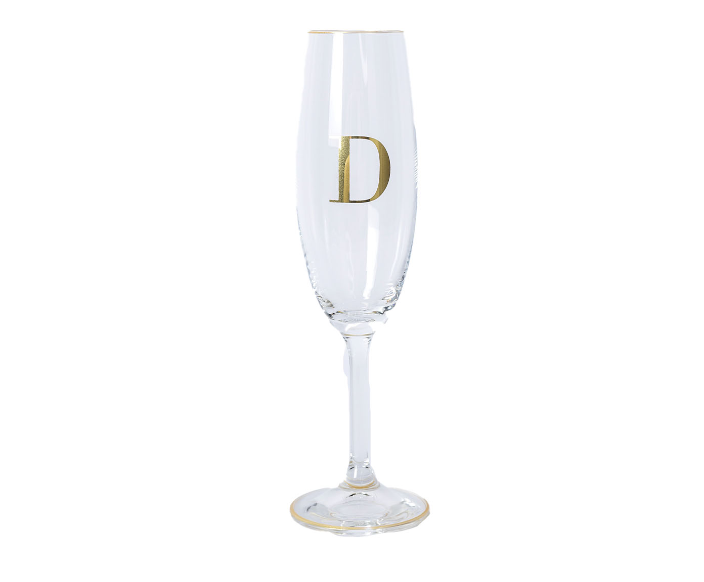 Ta&ccedil;a para Champagne em Cristal Inicial Gold D image number 0
