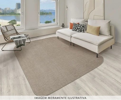 Tapete Tufting Elegant Org&acirc;nico Beige Cantos image number 2