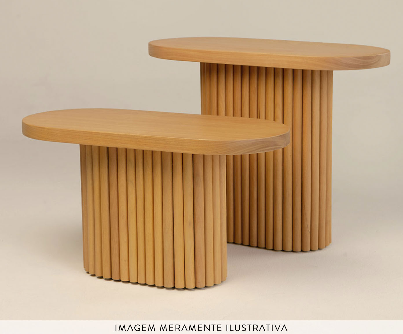 Conjunto com 2 Mesas Laterais Noa Freij&oacute; - image 1