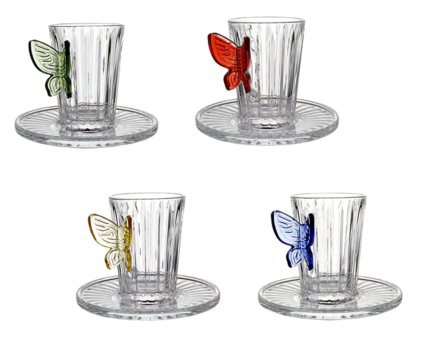 Jogo de X&iacute;caras para Caf&eacute; com Al&ccedil;a Borboleta Papillon - image 0