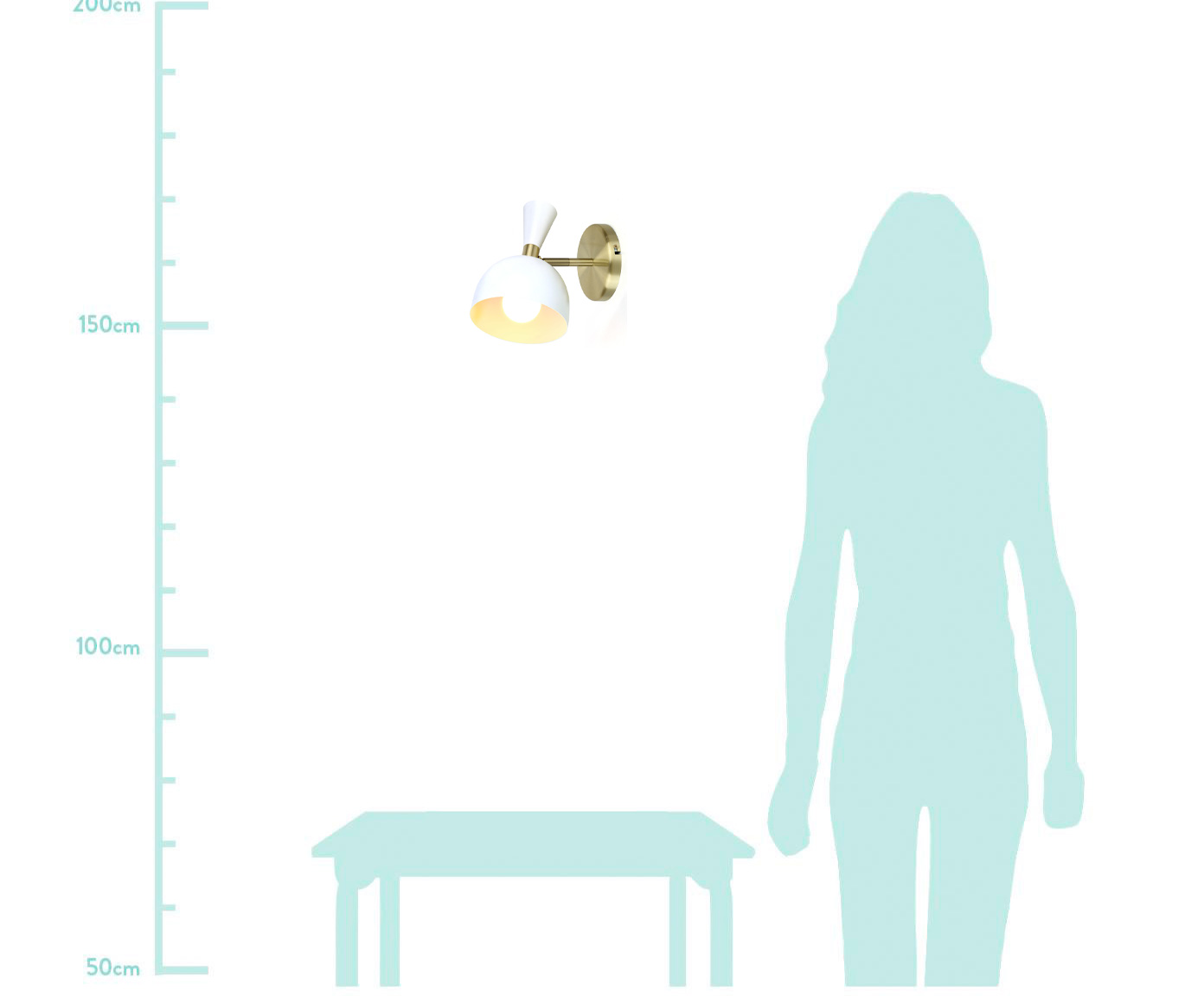 Arandela Catherine Branco e Dourado - Bivolt image number 1