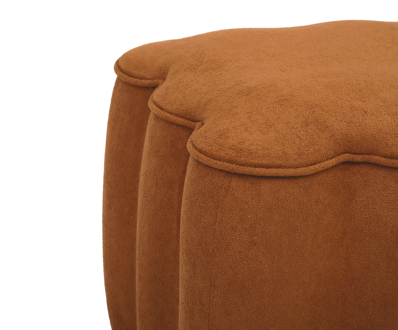 Puff Quadrado Boucle Pitanga Terracota image number 3