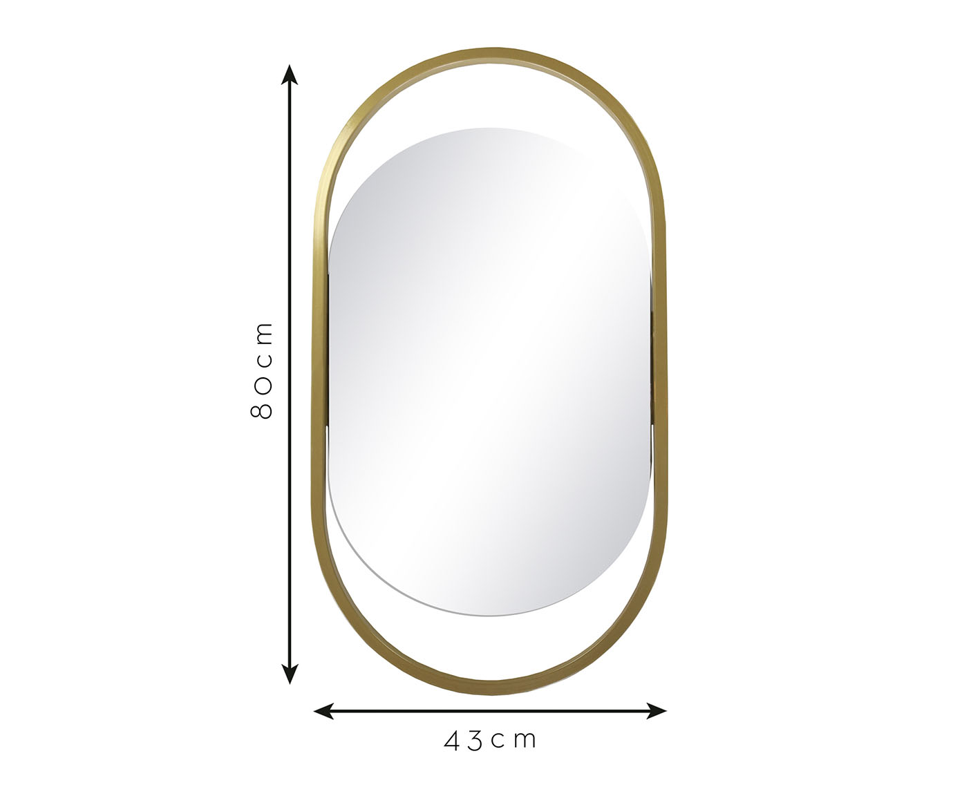 Espelho de Corpo Glam Dourado image number 2