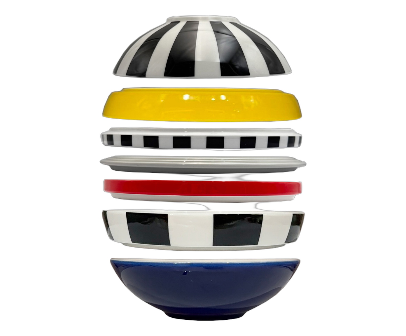 Jogo de Jantar Empilh&aacute;vel Mondrian em new bone china image number 0
