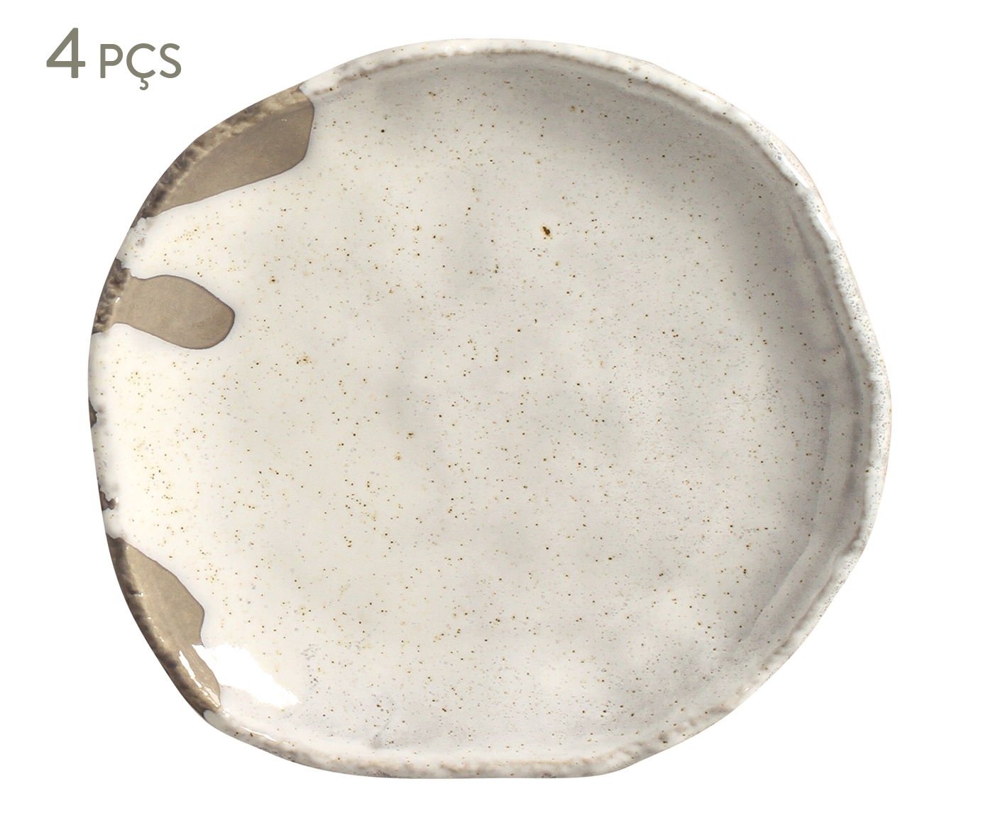 Jogo de Pratos para Sobremesa Eco Stone Pampa Branco - image 0