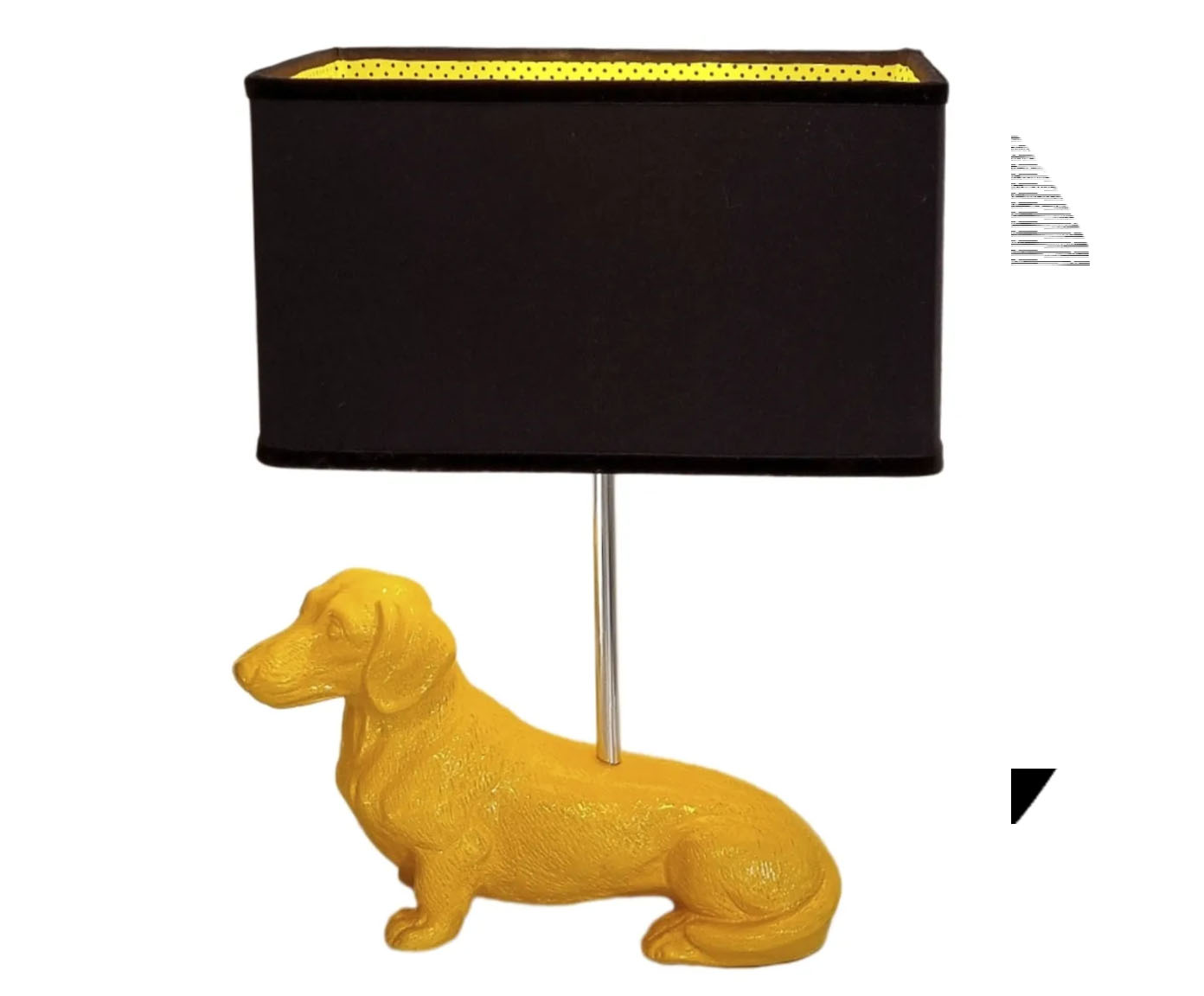 Base Lumin&aacute;ria Cachorro Dachshund Amarelo image number 5