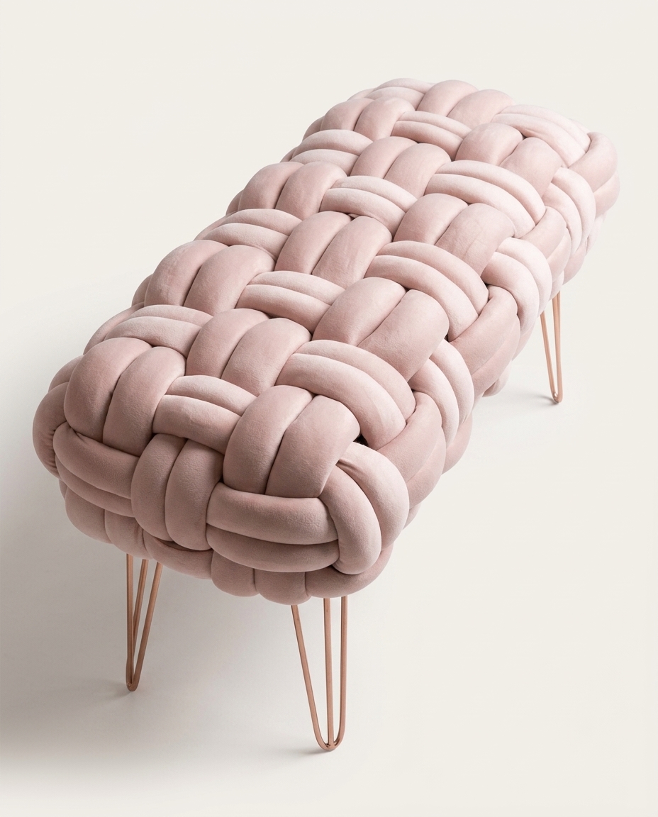 Recamier em Neoprene Casa Rosada Areia - image 1