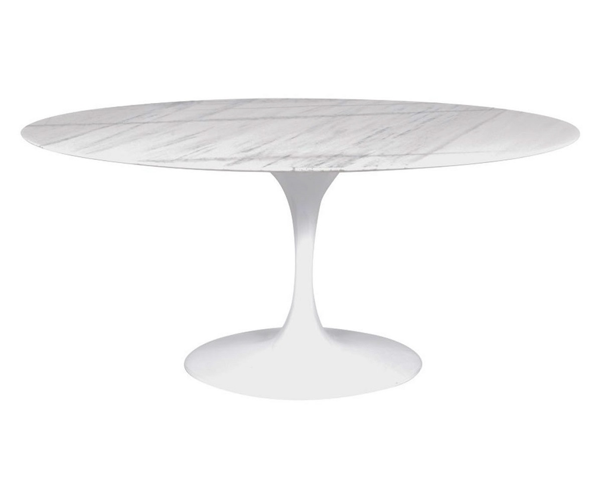 Mesa Saarinen Oval Espirito Santo Base Branca image number 1