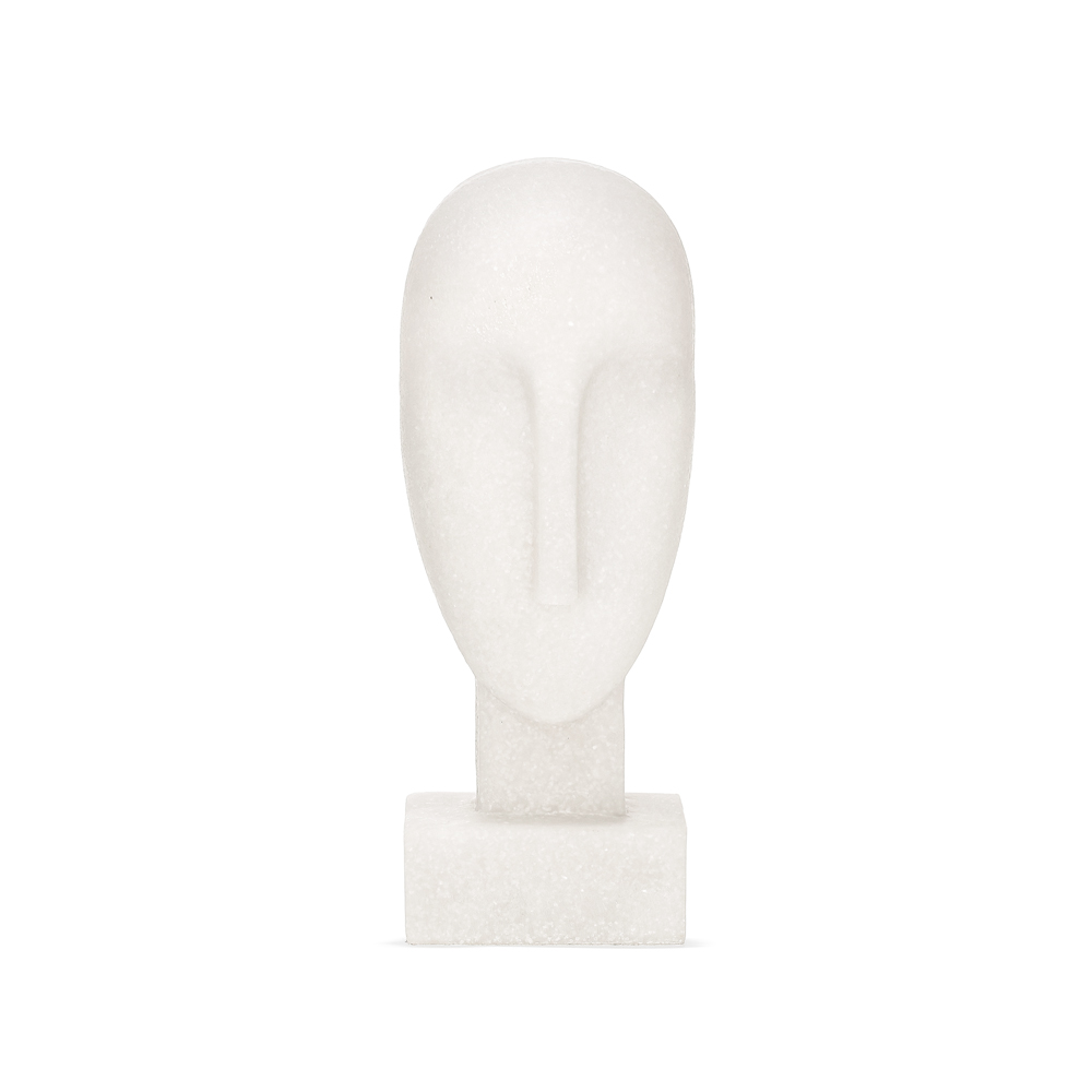 Escultura Face Jarmined Branco image number 0