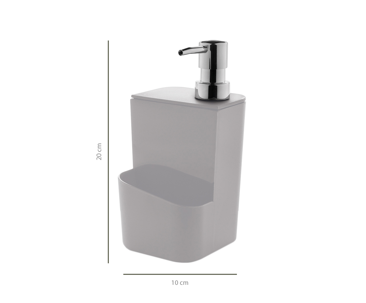 Dispenser para Detergente Deniz - Branco - image 1