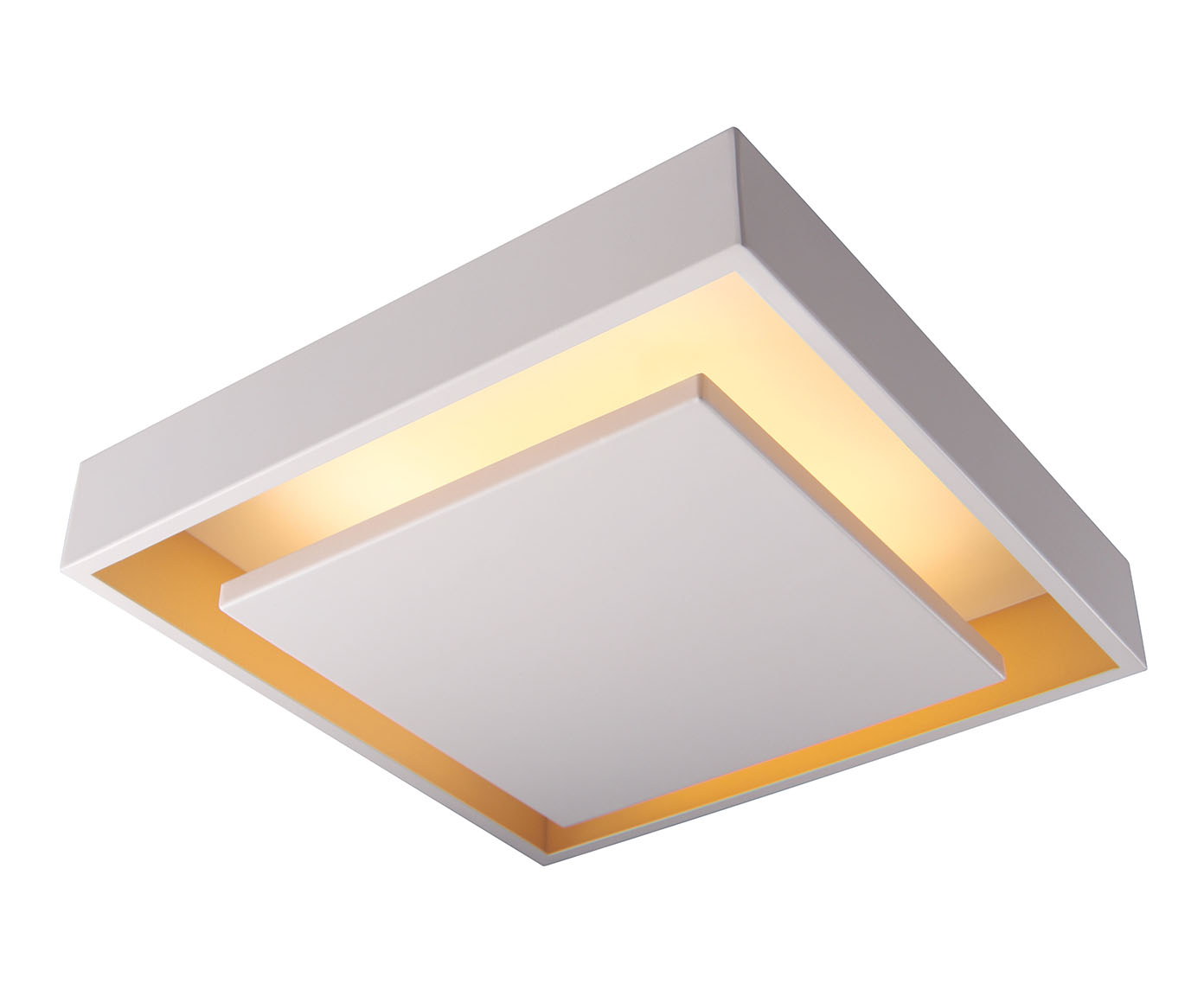 Plafon de Sobrepor em Led 8,4W Ghost Branco e Dourado image number 0