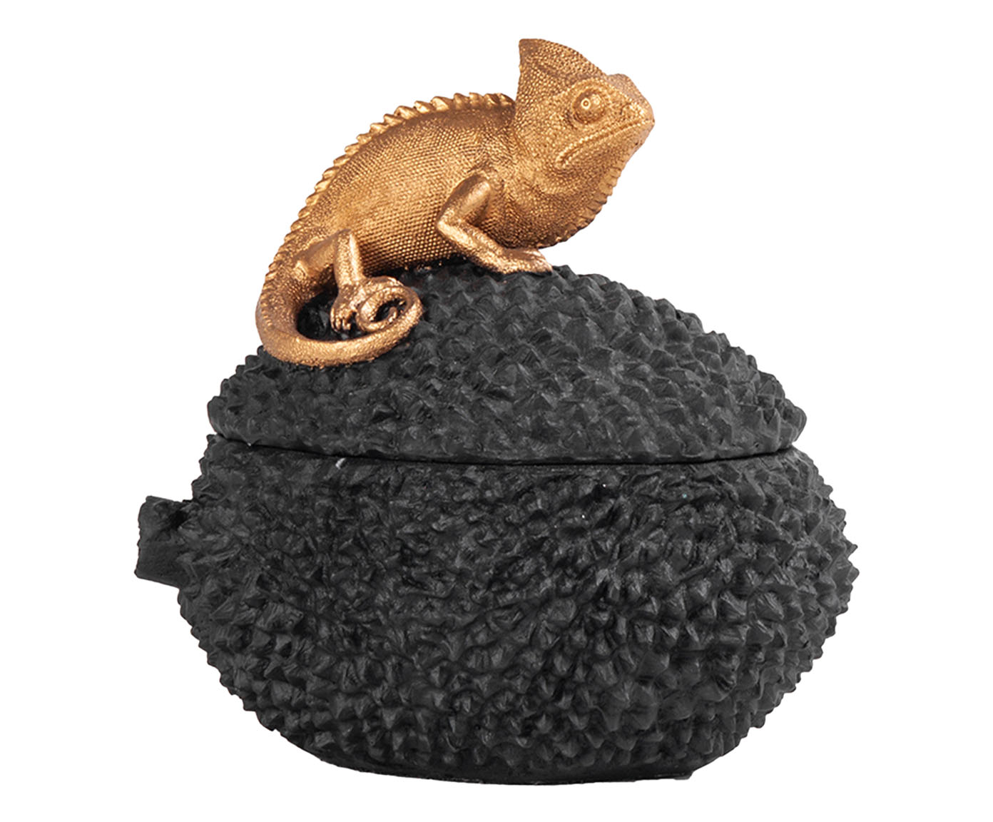 Pote Decorativo Camale&atilde;o Preto - image 0