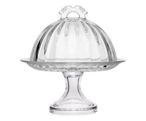 Prato em Cristal com Tampa Imperial Transparente - image 0