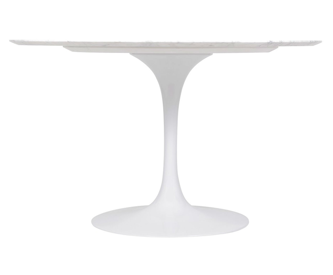 Mesa Saarinen Redonda Carrara Base Branca image number 3