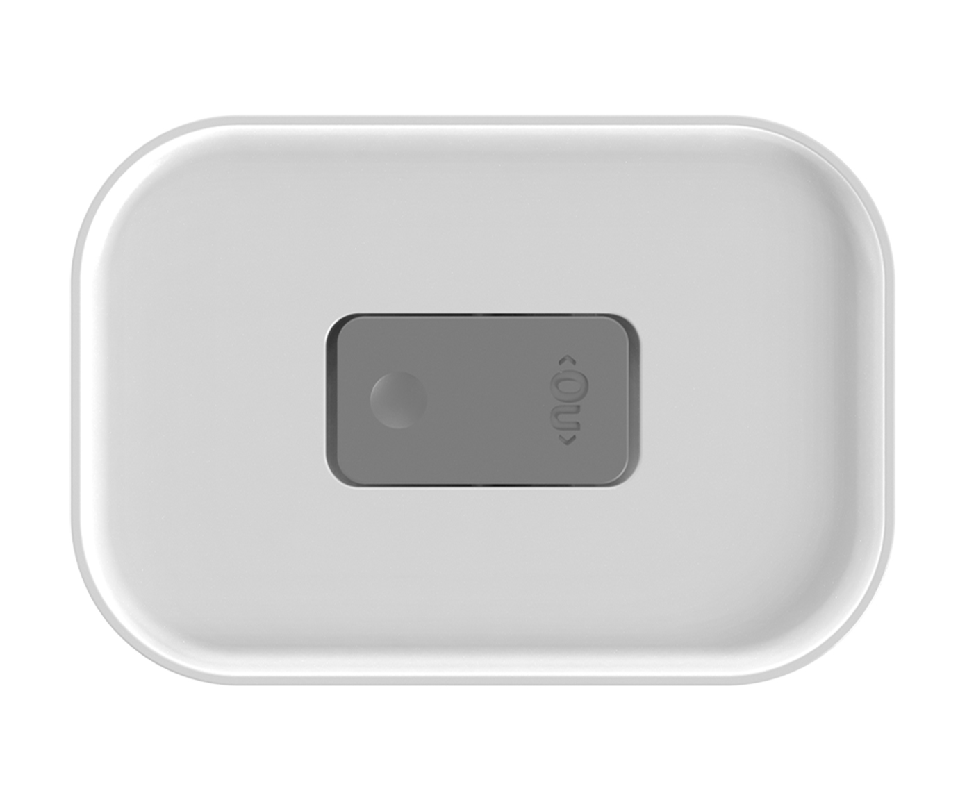 Pote Herm&eacute;tico Retangular Duo Lock Branco Fechado Branco image number 3