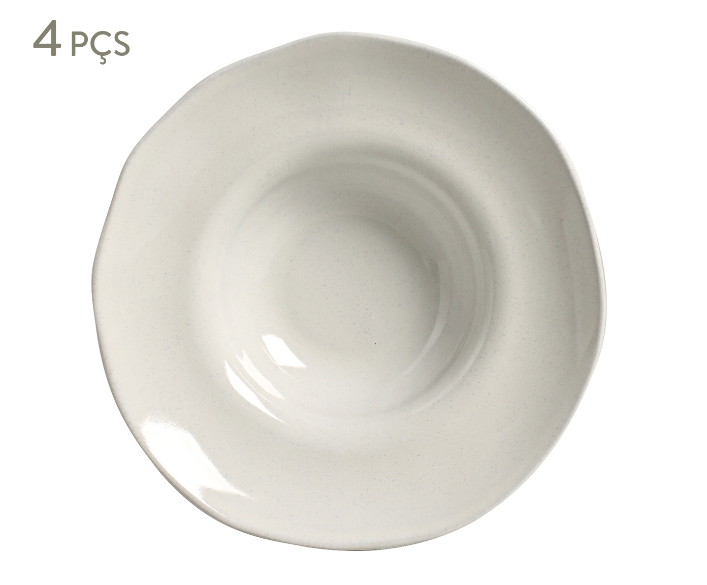 Jogo de Pratos para Massa Org&acirc;nico Glam Branco image number 0