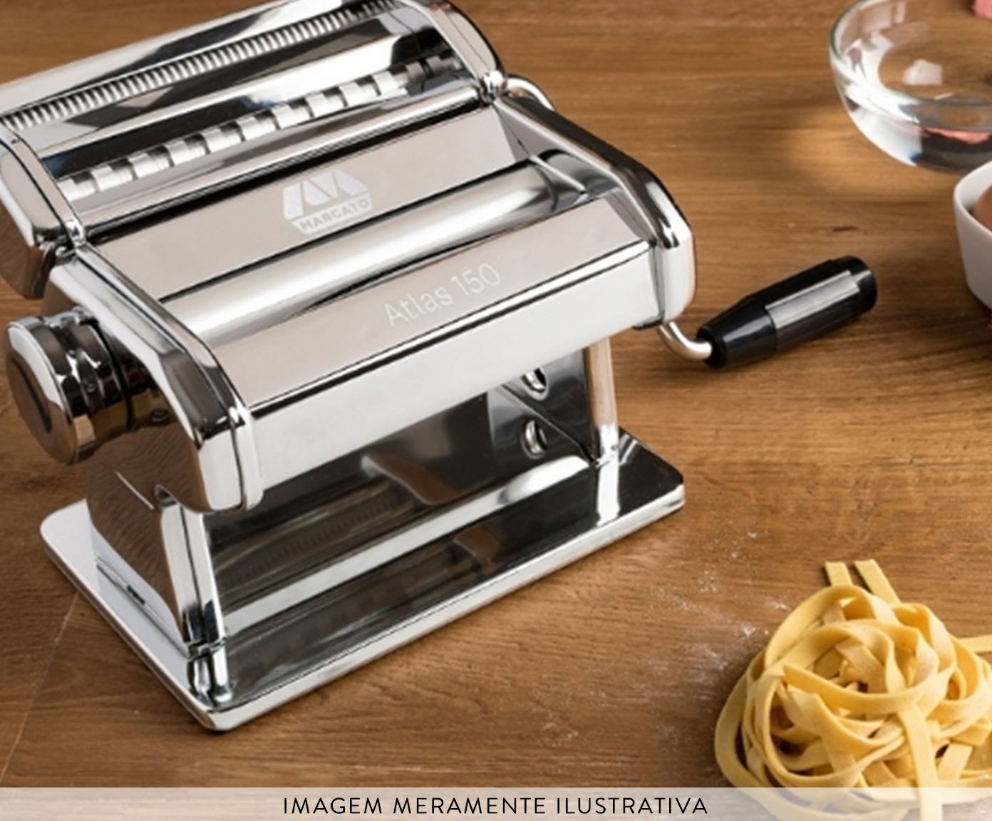 Maquina de Macarr&atilde;o em Inox Atlas 150 Classic - Prata image number 1
