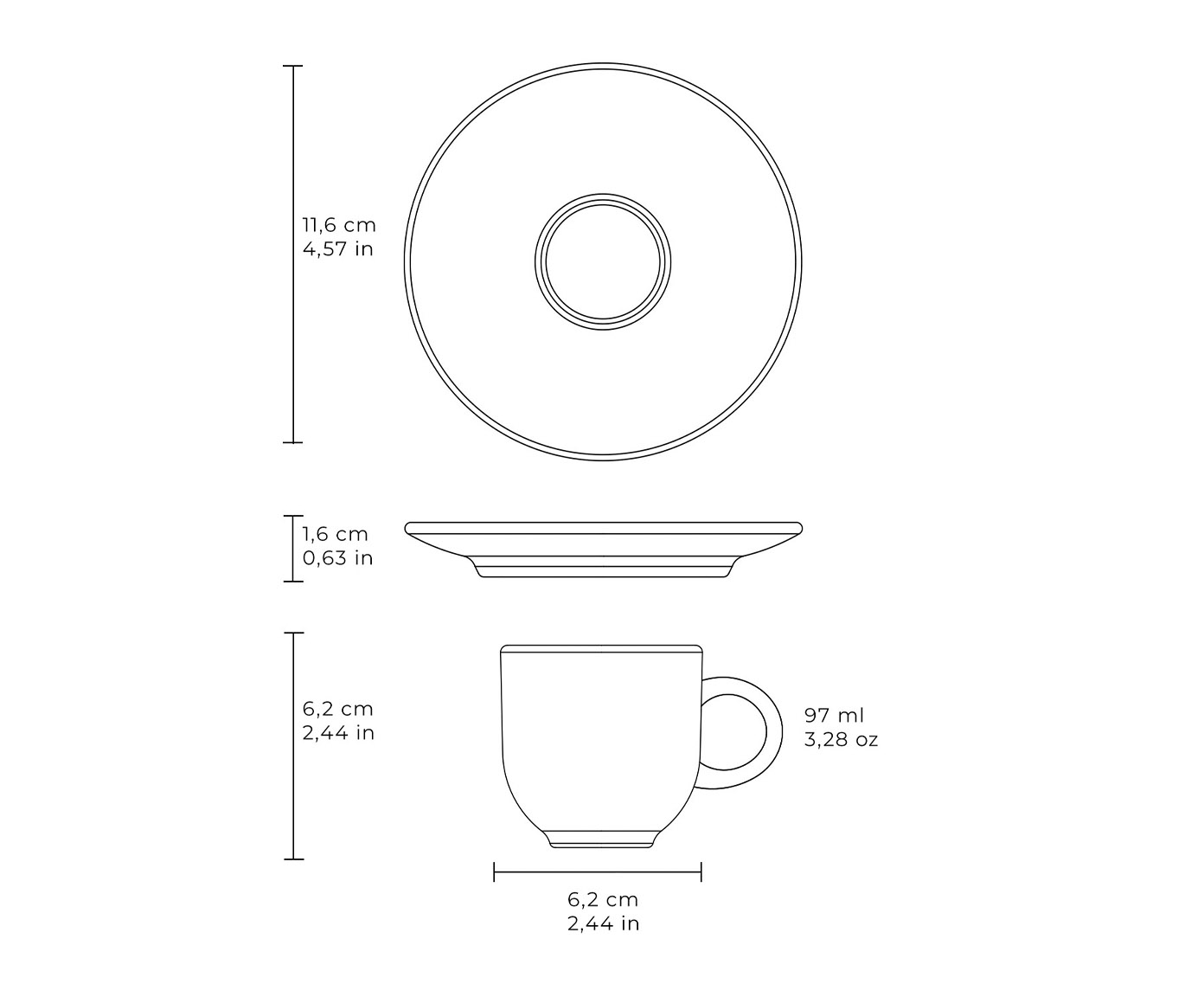 Jogo de X&iacute;caras para Caf&eacute; Coup Stoneware Toile image number 7