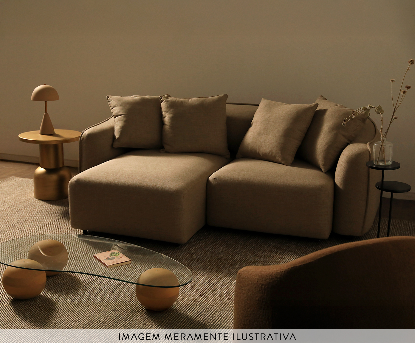 Sof&aacute; Retr&aacute;til Nodo Linh&atilde;o Cinza - image 1