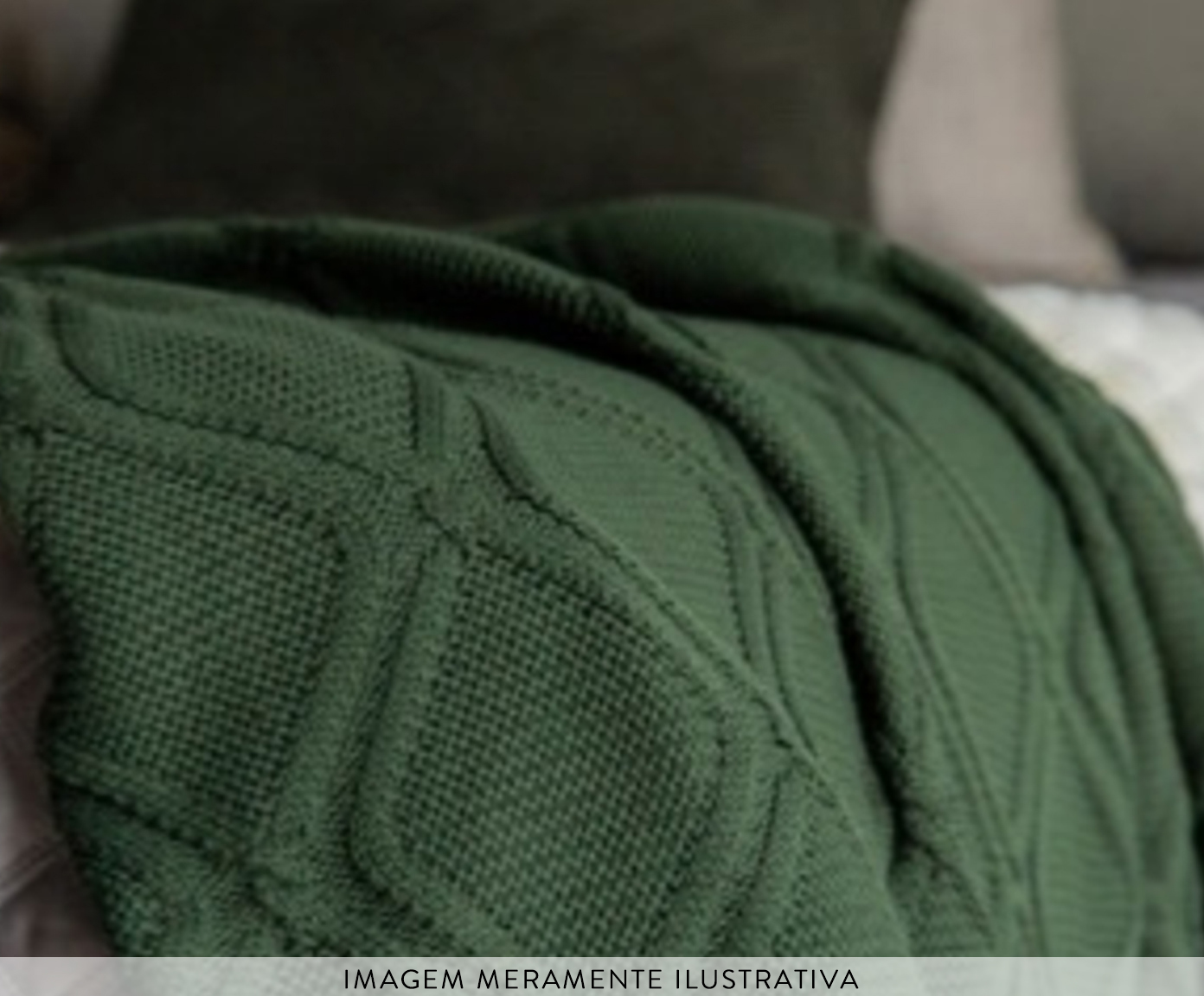 Manta em Tric&ocirc; Premium Verde Musgo image number 2
