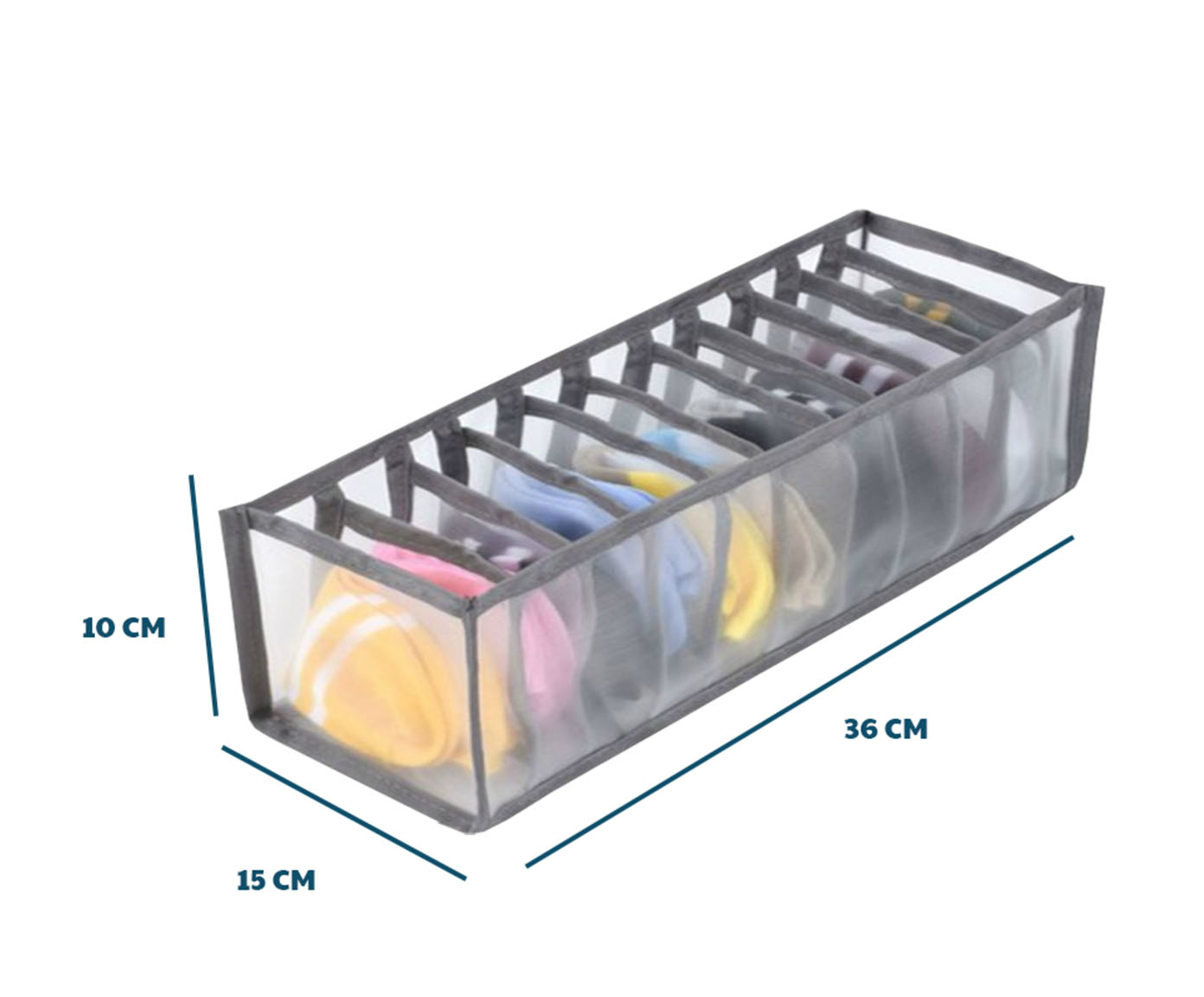 Organizador Tela P Cinza - image 1
