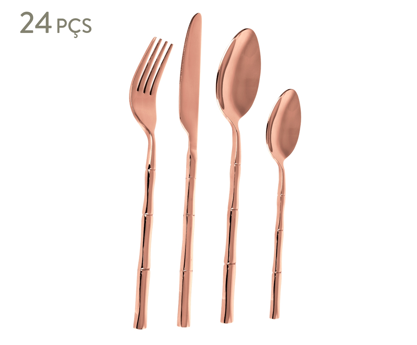 Faqueiro em Inox Steel Wood Acobreado image number 0