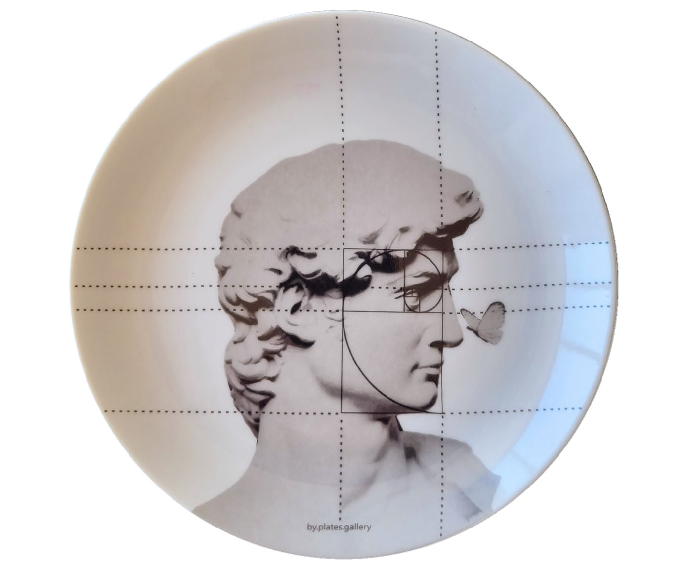 Prato de Porcelana Davi Propor&ccedil;&atilde;o &Aacute;urea - image 0