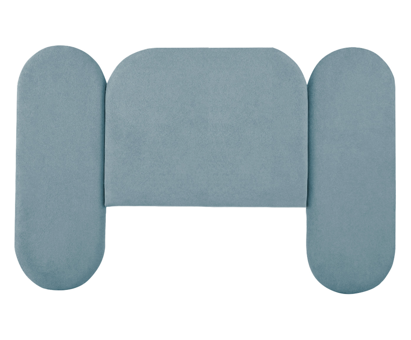 Cabeceira em Boucle Aveludado Arco Embrace Azul image number 1