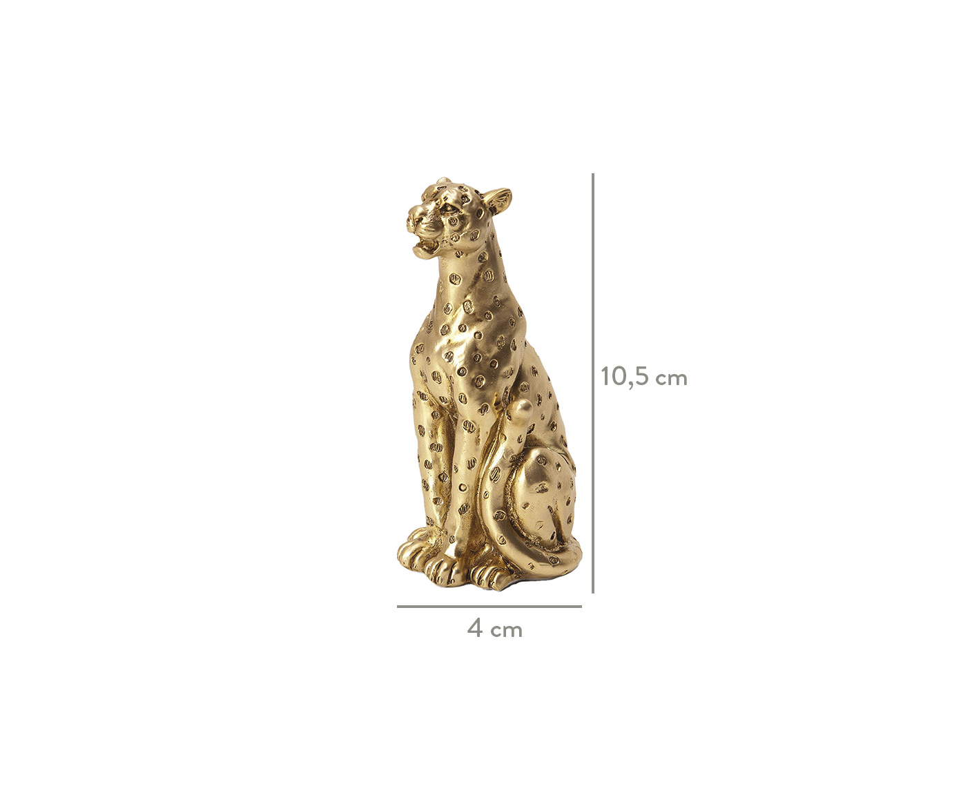 Adorno Leopardo Sentado - Dourado image number 2