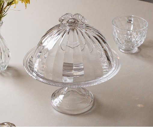 Prato em Cristal com Tampa Imperial Transparente image number 5