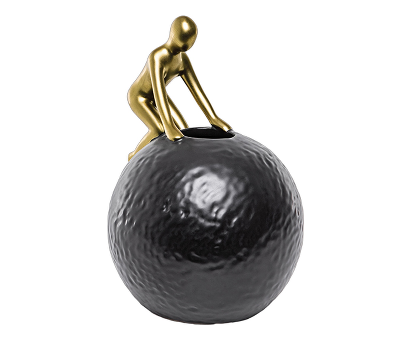 Escultura Figura na Bola Preta image number 0