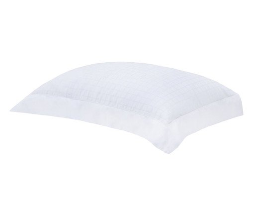 Fronha Damask Square com Abas Branco 300 Fios - image 0